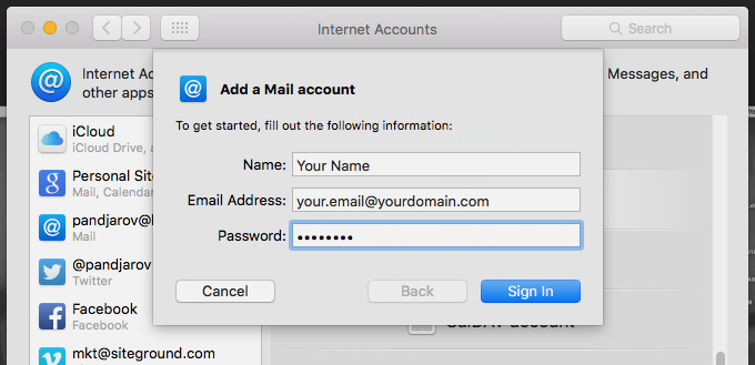 Add gmail to mail app mac